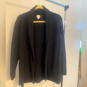 JCrew black sweater blazer size XS